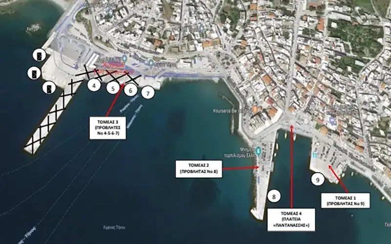 Έργα αποκατάστασης στο Έξω Λιμάνι Τήνου, προσωρινές αλλαγές στη λειτουργία